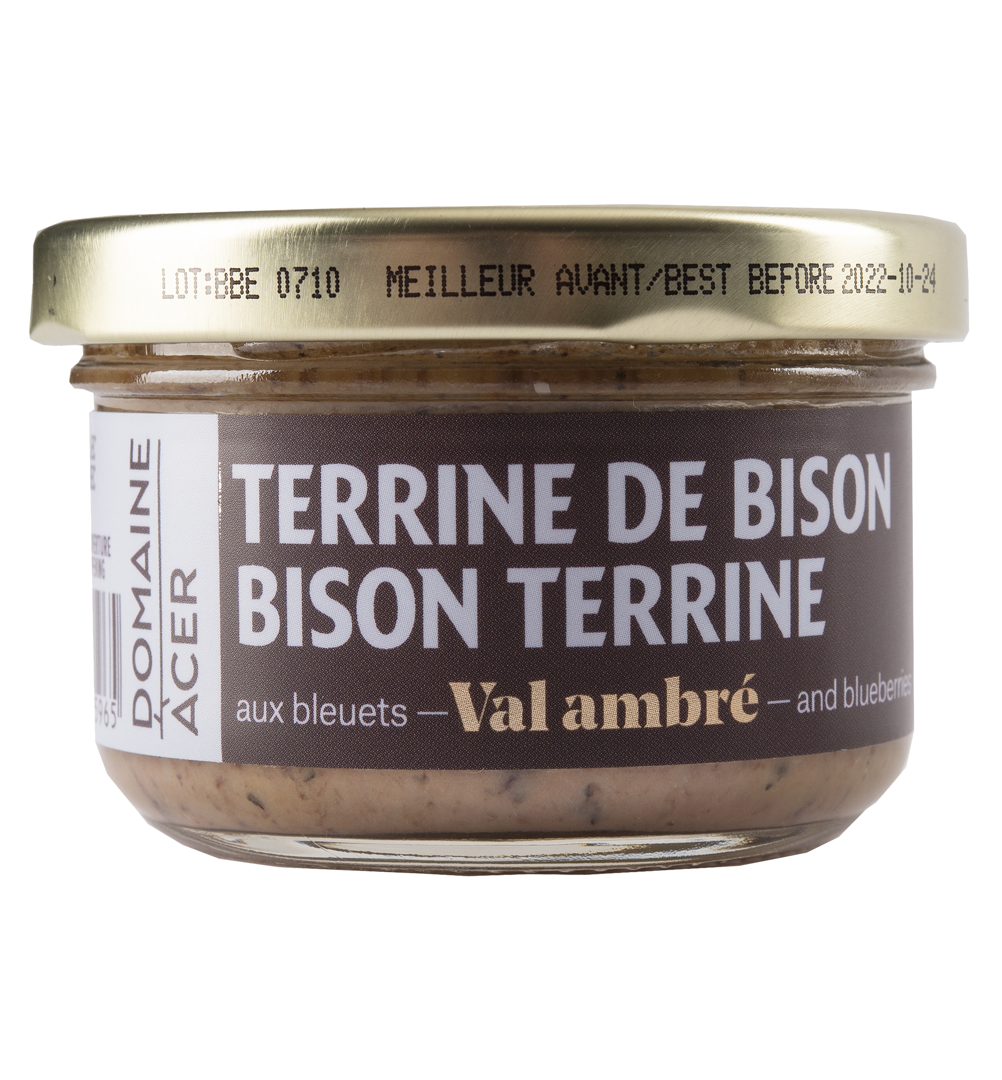 Terrine de bison au Val ambré et aux bleuets
