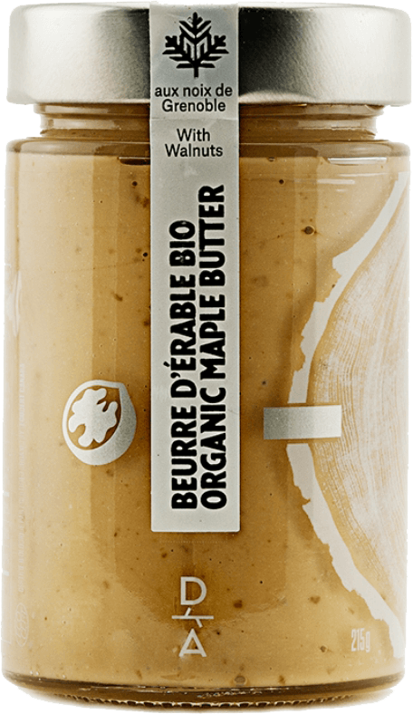 Beurre d’érable biologique – Aux noix de Grenoble